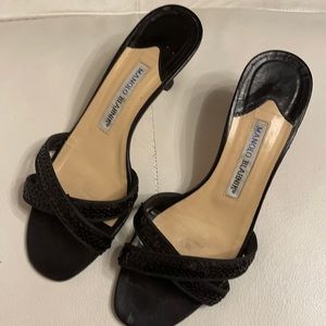 Authentic Manolo Blahnik sandals with sequence pre owned